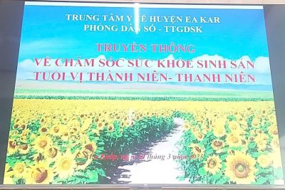 Truyền thông chăm sóc sức khỏe sinh sản và kỹ năng sống cho học sinh trong lứa tuổi vị thành niên