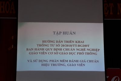TẬP HUẤN ĐÁNH GIÁ CHUẨN HIỆU TRƯỞNG, GIÁO VIÊN