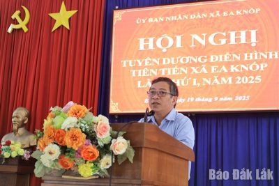 Xã Ea Knốp tuyên dương 43 điển hình tiên tiến trong phong trào thi đua yêu nước