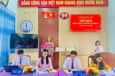 Khí thế mới từ Hội nghị viên chức, người lao động năm học 2025 – 2026 của trường THCS Hùng Vương